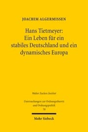 Cover von Hans Tietmeyer: Ein Leben für ein stabiles Deutschland und ein dynamisches Europa