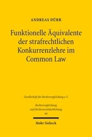 Cover von Funktionelle Äquivalente der strafrechtlichen Konkurrenzlehre im Common Law
