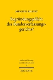 Cover von Begründungspflicht des Bundesverfassungsgerichts?