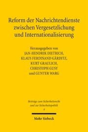 Cover von Reform der Nachrichtendienste zwischen Vergesetzlichung und Internationalisierung