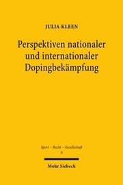 Cover von Perspektiven nationaler und internationaler Dopingbekämpfung