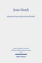 Cover von Jesus Sirach, Jüdisches Gesetz und kosmische Weisheit