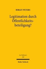 Cover von Legitimation durch Öffentlichkeitsbeteiligung?