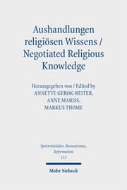 Cover von Aushandlungen religiösen Wissens - Negotiated Religious Knowledge