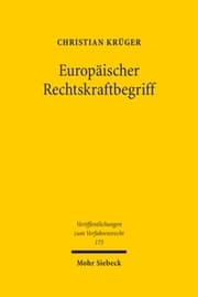 Cover von Europäischer Rechtskraftbegriff