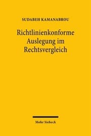 Cover von Richtlinienkonforme Auslegung im Rechtsvergleich