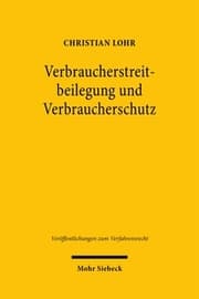 Cover von Verbraucherstreitbeilegung und Verbraucherschutz