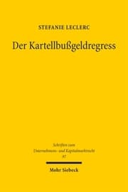Cover von Der Kartellbußgeldregress