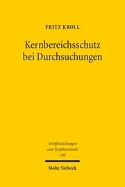 Cover von Kernbereichsschutz bei Durchsuchungen