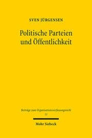 Cover von Politische Parteien und Öffentlichkeit