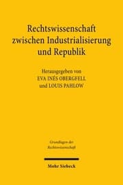 Cover von Rechtswissenschaft zwischen Industrialisierung und Republik
