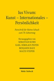 Cover von Ius Vivum: Kunst - Internationales - Persönlichkeit
