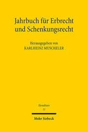 Cover von Jahrbuch für Erbrecht und Schenkungsrecht