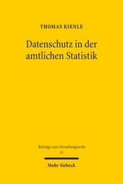 Cover von Datenschutz in der amtlichen Statistik