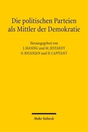 Cover von Die politischen Parteien als Mittler der Demokratie