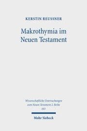 Cover von Makrothymia im Neuen Testament