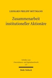 Cover von Zusammenarbeit institutioneller Aktionäre