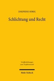 Cover von Schlichtung und Recht