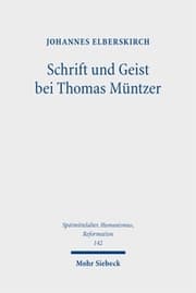 Cover von Schrift und Geist bei Thomas Müntzer