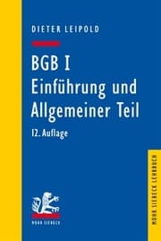 Cover von BGB I: Einführung und Allgemeiner Teil