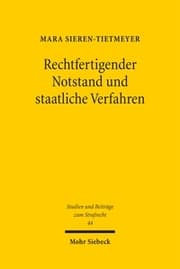 Cover von Rechtfertigender Notstand und staatliche Verfahren