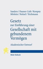 Cover von Gesetz zur Einführung einer Gesellschaft mit gebundenem Vermögen