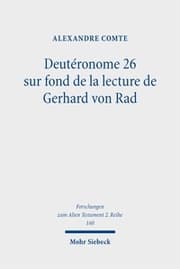 Cover von Deutéronome 26 sur fond de la lecture de Gerhard von Rad