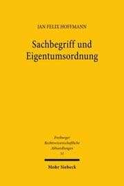 Cover von Sachbegriff und Eigentumsordnung