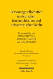 Cover von Personengesellschaften im deutschen, österreichischen und schweizerischen Recht
