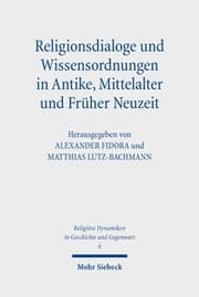 Cover von Religionsdialoge und Wissensordnungen in Antike, Mittelalter und Früher Neuzeit