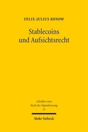 Cover von Stablecoins und Aufsichtsrecht