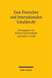 Cover von Zum Deutschen und Internationalen Schuldrecht
