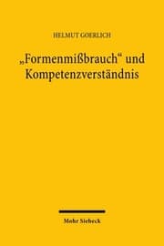 Cover von 'Formenmißbrauch' und Kompetenzverständnis