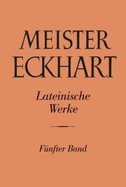 Cover von Meister Eckhart. Lateinische Werke Band 5