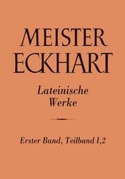 Cover von Meister Eckhart. Lateinische Werke Band 1,2: