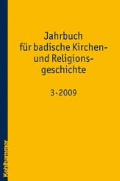Cover von Jahrbuch für badische Kirchen- und Religionsgeschichte