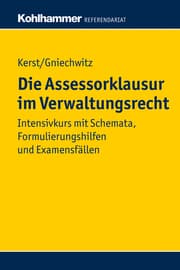 Cover von Die Assessorklausur im Verwaltungsrecht