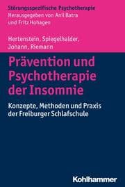 Cover von Prävention und Psychotherapie der Insomnie