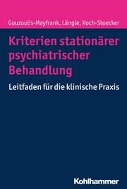 Cover von Kriterien stationärer psychiatrischer Behandlung