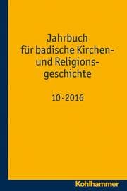 Cover von Jahrbuch für badische Kirchen- und Religionsgeschichte