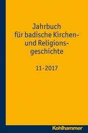 Cover von Jahrbuch für badische Kirchen- und Religionsgeschichte
