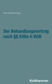 Cover von Der Behandlungsvertrag nach §§ 630a-h BGB