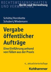 Cover von Vergabe öffentlicher Aufträge