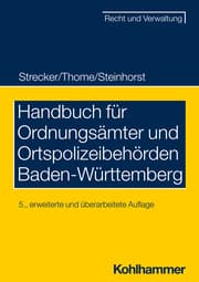 Cover von Handbuch für Ordnungsämter und Ortspolizeibehörden Baden-Württemberg