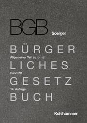Cover von Kommentar zum Bürgerlichen Gesetzbuch mit Einführungsgesetz und Nebengesetzen (BGB) (Soergel)