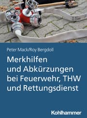 Cover von Merkhilfen und Abkürzungen bei Feuerwehr, THW und Rettungsdienst