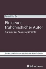 Cover von Ein neuer frühchristlicher Autor