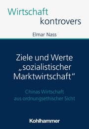 Cover von Ziele und Werte 'sozialistischer Marktwirtschaft'