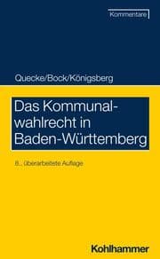 Cover von Das Kommunalwahlrecht in Baden-Württemberg