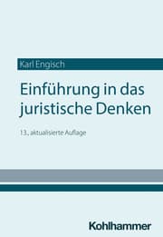 Cover von Einführung in das juristische Denken